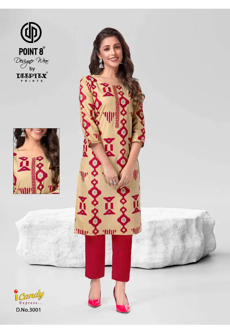 Deeptex I Candy Express Vol 3 Wholesale Cotton Kurtis Material
